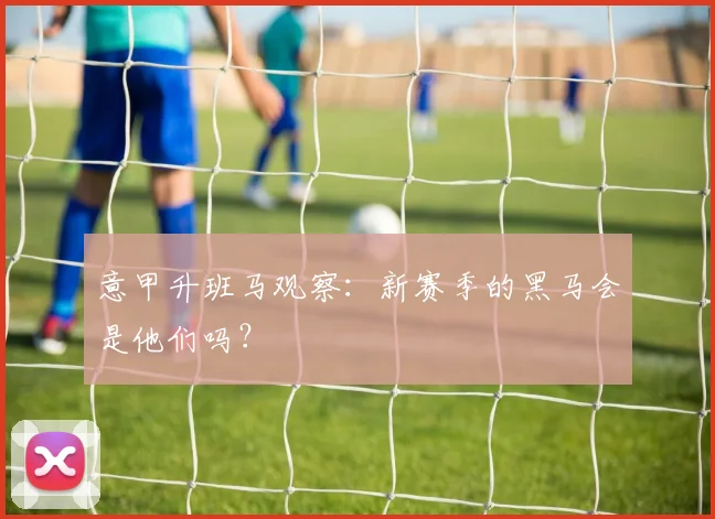 意甲升班马观察:新赛季的黑马会是他们吗?