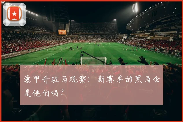 意甲升班马观察：新赛季的黑马会是他们吗？